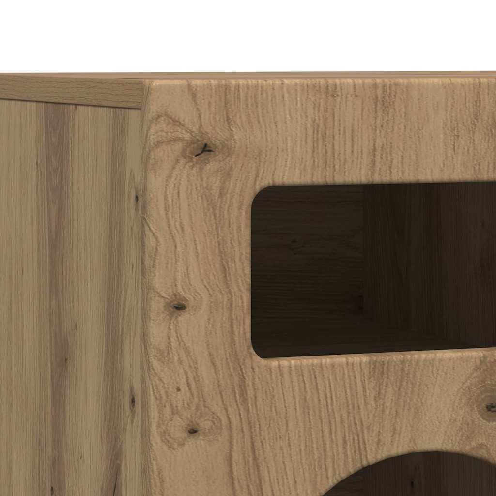 TV-kast Artisan Eiken 80 x 35 x 40 cm Bewerkt hout is nu te koop bij PeponiXL, paradijselijk wonen!