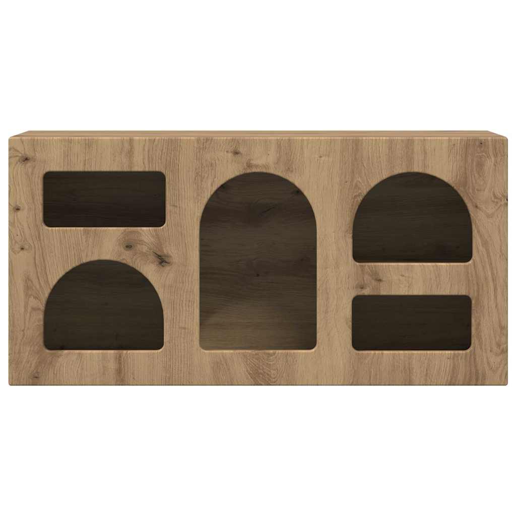 TV-kast Artisan Eiken 80 x 35 x 40 cm Bewerkt hout is nu te koop bij PeponiXL, paradijselijk wonen!