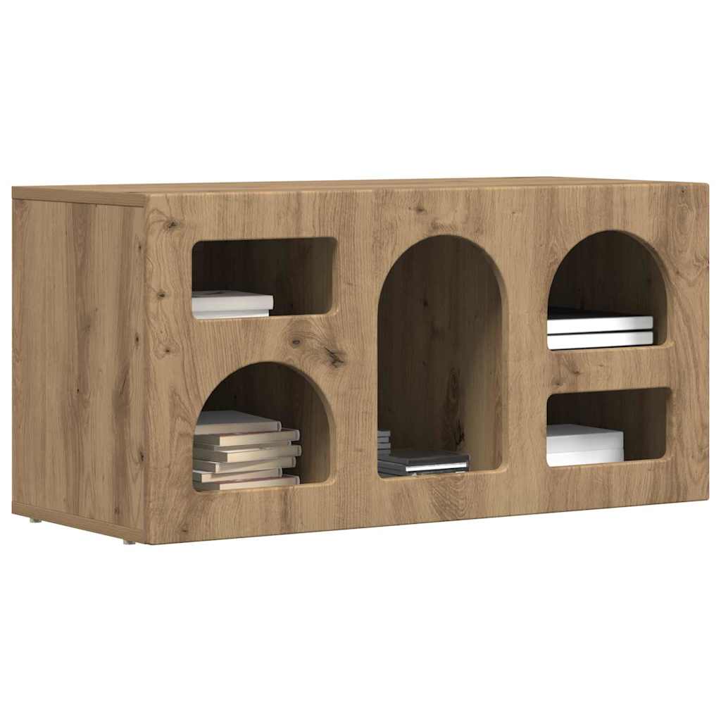 TV-kast Artisan Eiken 80 x 35 x 40 cm Bewerkt hout is nu te koop bij PeponiXL, paradijselijk wonen!