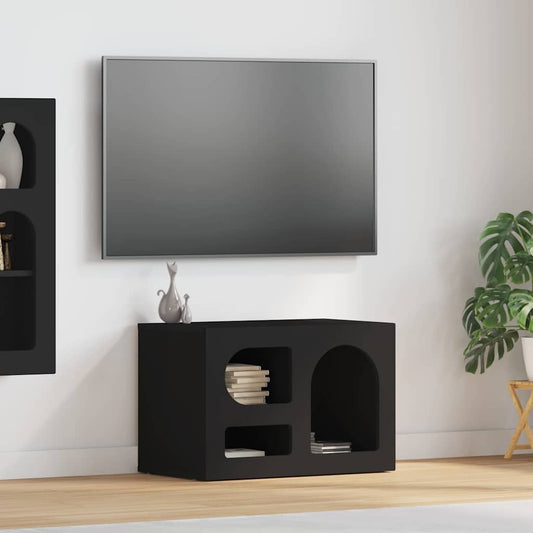 TV-kast Zwart 60 x 35 x 40 cm Bewerkt hout is nu te koop bij PeponiXL, paradijselijk wonen!