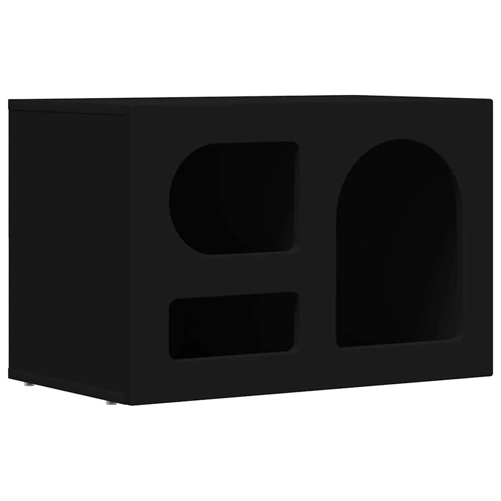 TV-kast Zwart 60 x 35 x 40 cm Bewerkt hout is nu te koop bij PeponiXL, paradijselijk wonen!