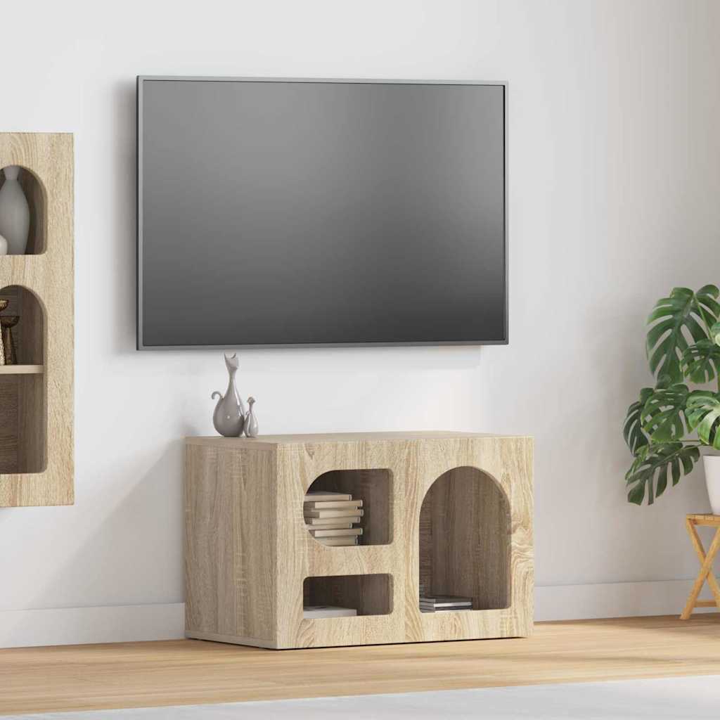 TV-kast Sonoma Eiken 60 x 35 x 40 cm Bewerkt hout is nu te koop bij PeponiXL, paradijselijk wonen!