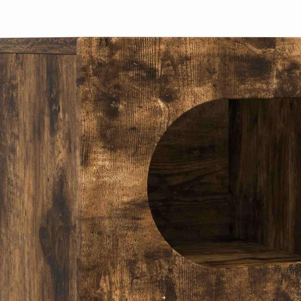 TV-kast Gerookt eiken 60 x 35 x 40 cm Bewerkt hout is nu te koop bij PeponiXL, paradijselijk wonen!