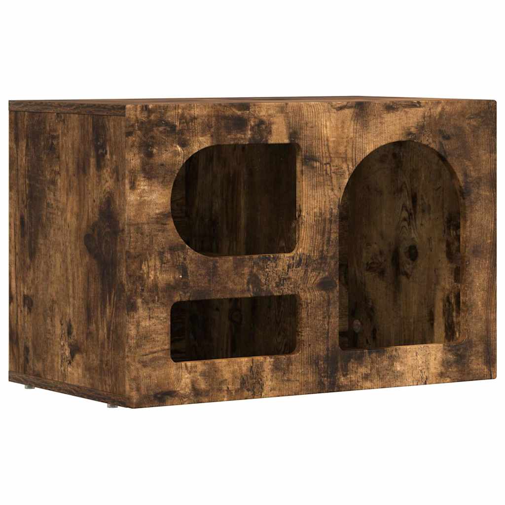 TV-kast Gerookt eiken 60 x 35 x 40 cm Bewerkt hout is nu te koop bij PeponiXL, paradijselijk wonen!