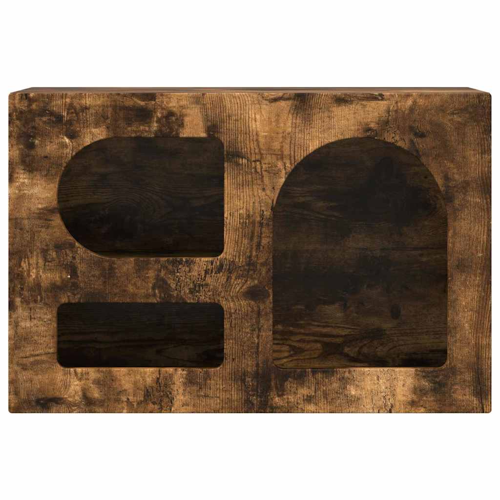 TV-kast Gerookt eiken 60 x 35 x 40 cm Bewerkt hout is nu te koop bij PeponiXL, paradijselijk wonen!