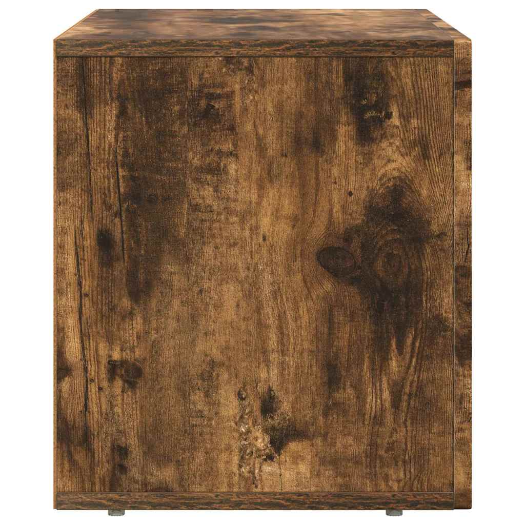 TV-kast Gerookt eiken 60 x 35 x 40 cm Bewerkt hout is nu te koop bij PeponiXL, paradijselijk wonen!