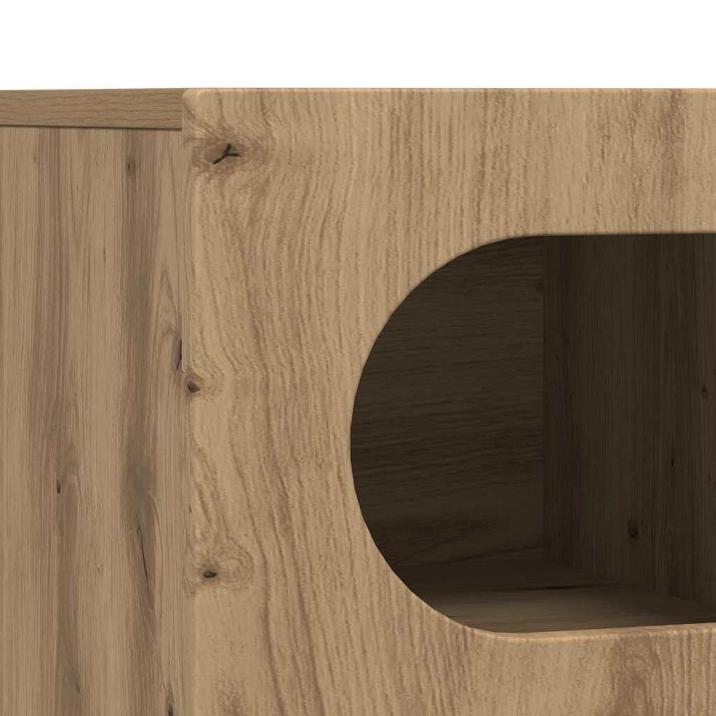 TV-kast Artisan Eiken 60 x 35 x 40 cm Bewerkt hout is nu te koop bij PeponiXL, paradijselijk wonen!