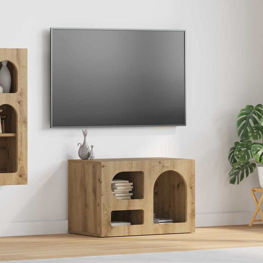 TV-kast Artisan Eiken 60 x 35 x 40 cm Bewerkt hout is nu te koop bij PeponiXL, paradijselijk wonen!