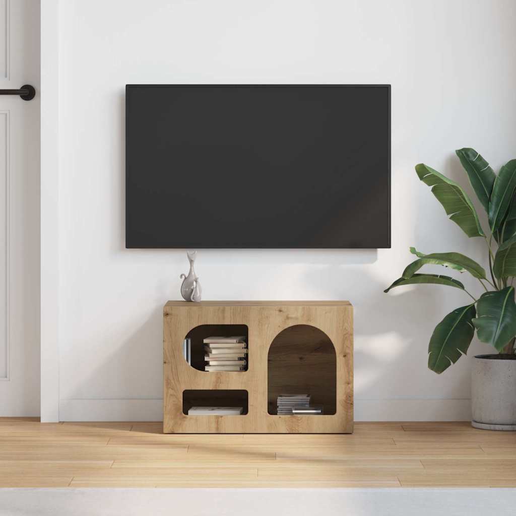 TV-kast Artisan Eiken 60 x 35 x 40 cm Bewerkt hout is nu te koop bij PeponiXL, paradijselijk wonen!