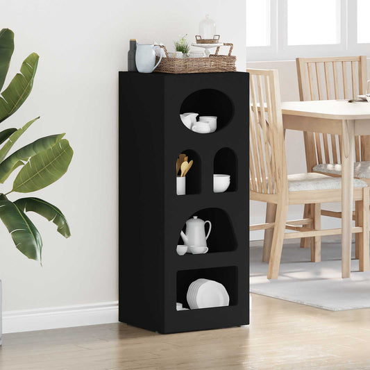 Dressoir Zwart 40 x 35 x 100,5 cm Bewerkt hout is nu te koop bij PeponiXL, paradijselijk wonen!