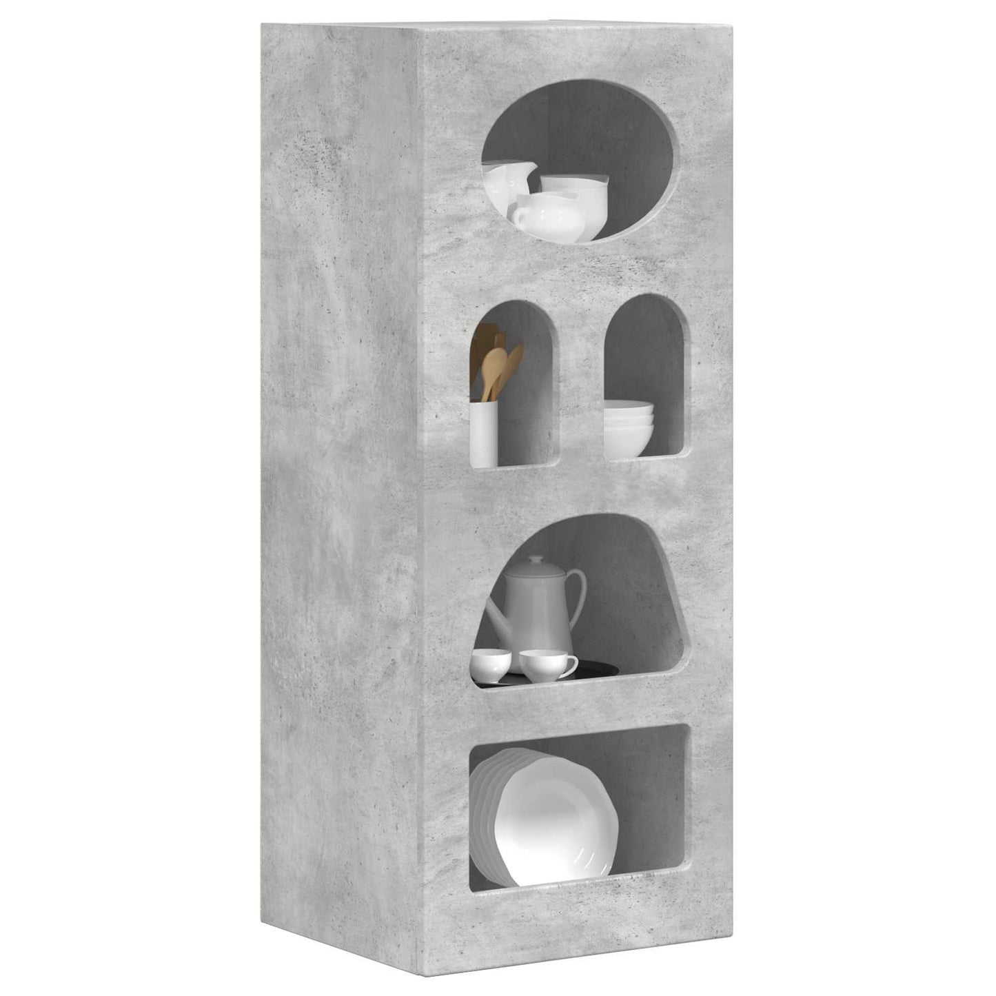 Dressoir Beton Grijs 40 x 35 x 100,5 cm Bewerkt hout is nu te koop bij PeponiXL, paradijselijk wonen!