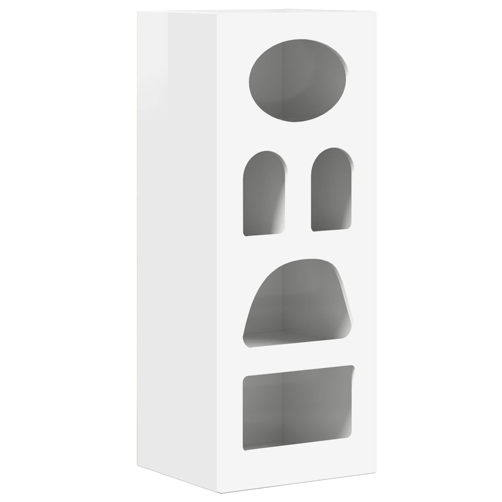 Dressoir Hoogglans wit 40 x 35 x 100,5 cm Bewerkt hout is nu te koop bij PeponiXL, paradijselijk wonen!