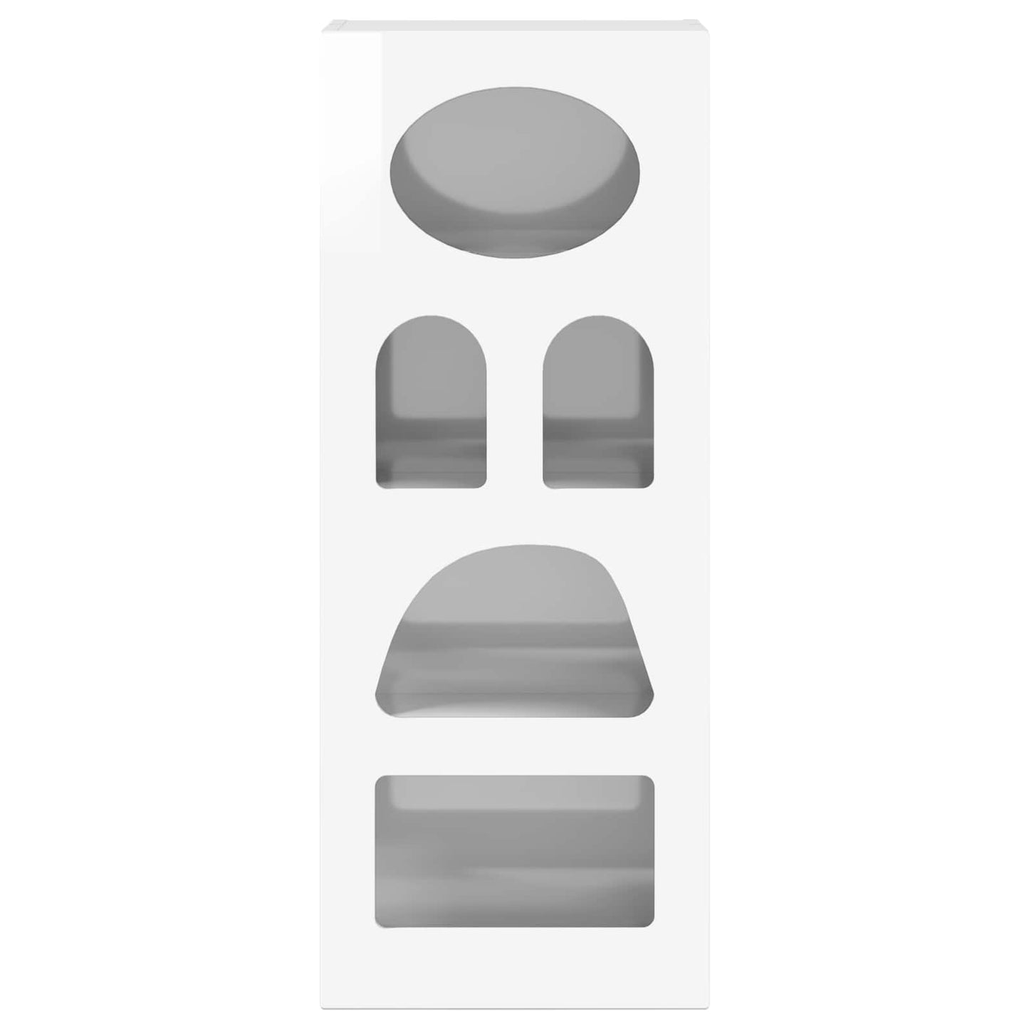 Dressoir Hoogglans wit 40 x 35 x 100,5 cm Bewerkt hout is nu te koop bij PeponiXL, paradijselijk wonen!