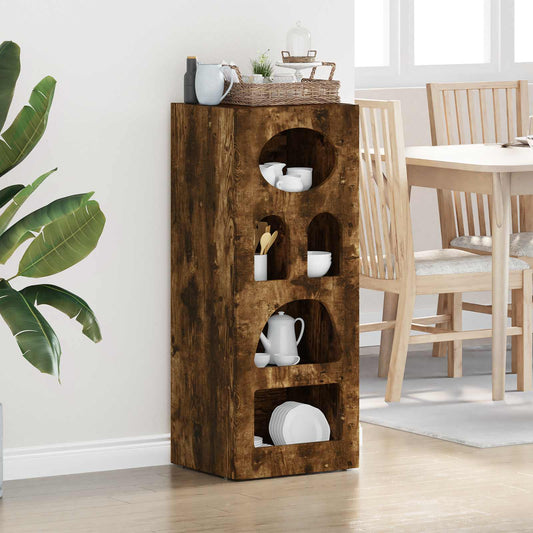 Dressoir Gerookt eiken 40 x 35 x 100,5 cm Bewerkt hout is nu te koop bij PeponiXL, paradijselijk wonen!