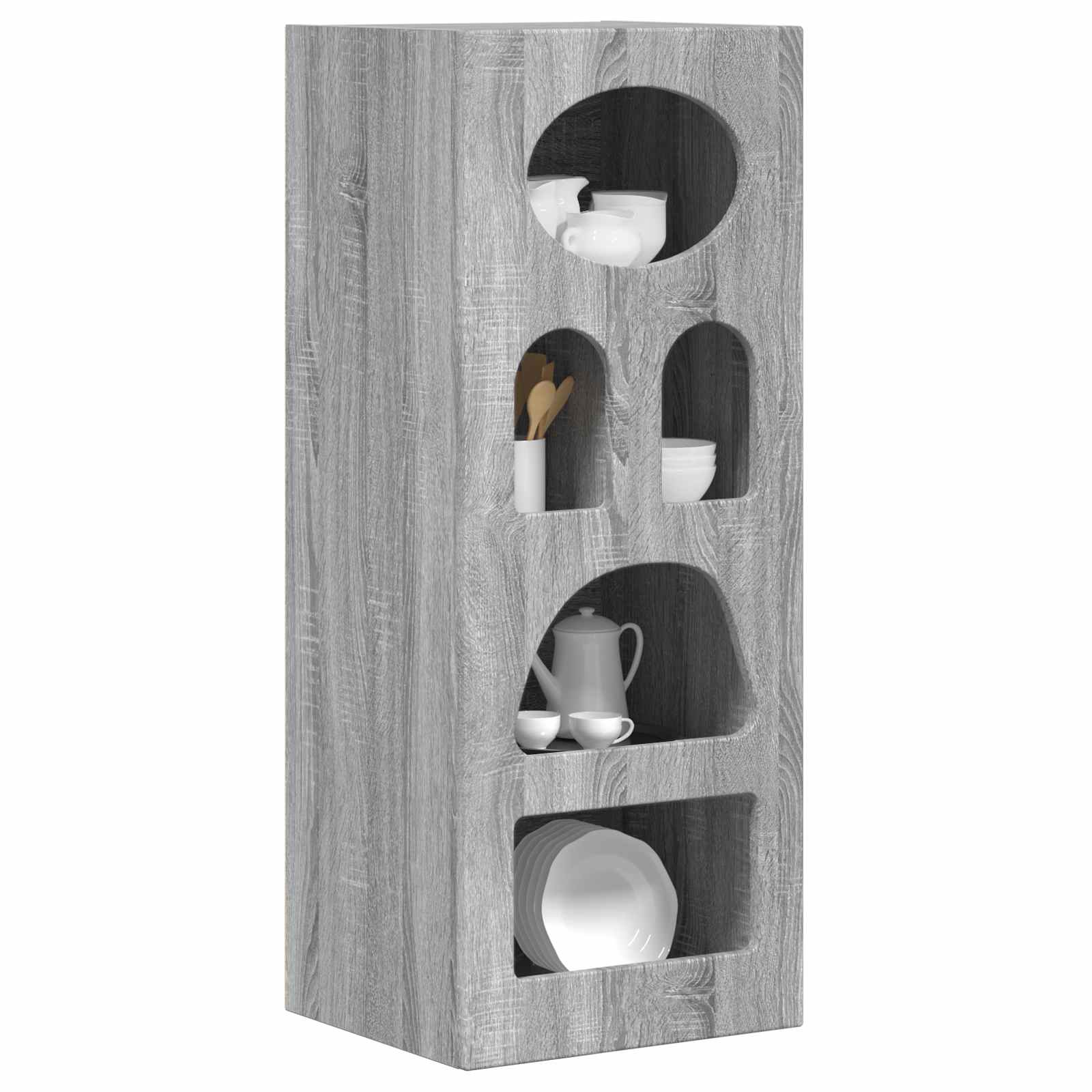 Dressoir Grijs Sonoma 40 x 35 x 100,5 cm Bewerkt hout is nu te koop bij PeponiXL, paradijselijk wonen!