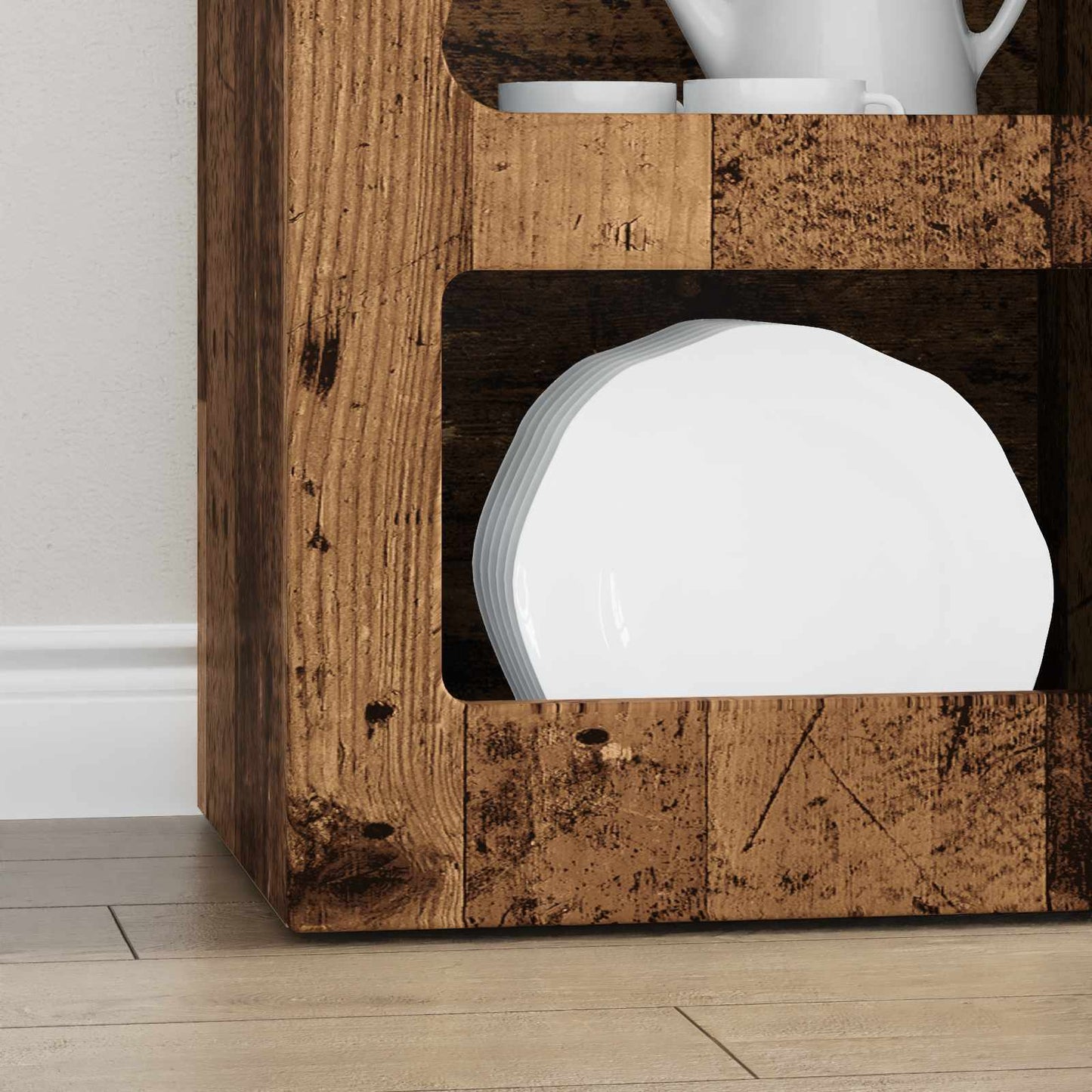 Dressoir Oudhout 40 x 35 x 100,5 cm Bewerkt hout is nu te koop bij PeponiXL, paradijselijk wonen!