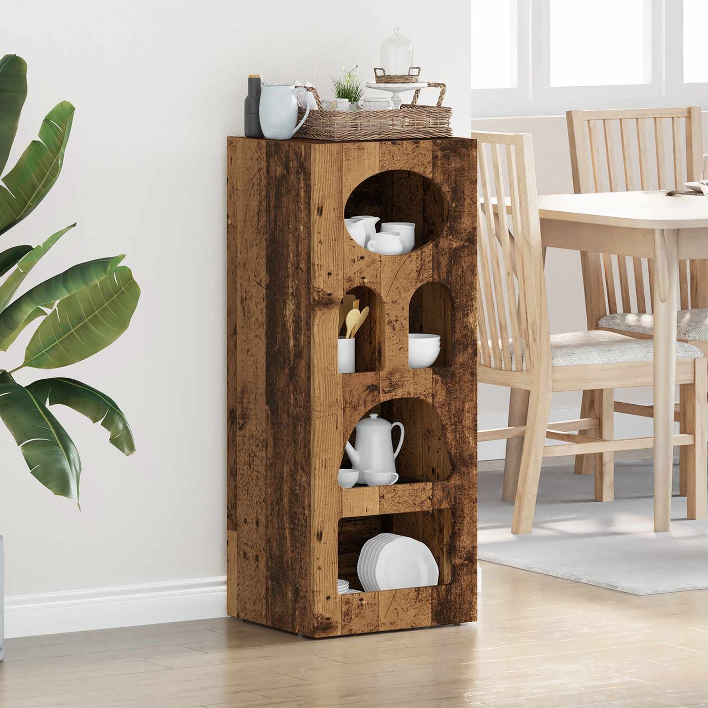 Dressoir Oudhout 40 x 35 x 100,5 cm Bewerkt hout is nu te koop bij PeponiXL, paradijselijk wonen!