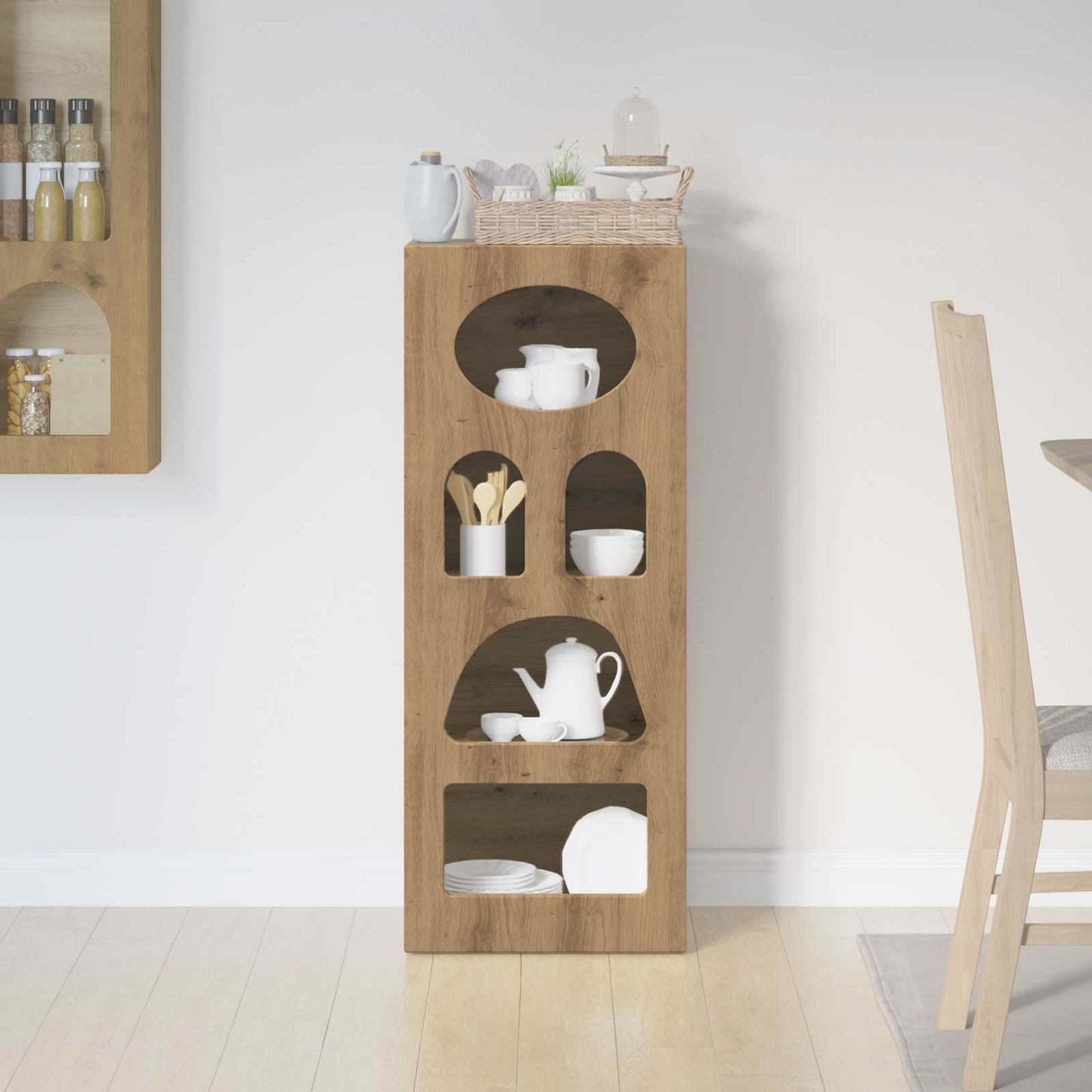 Dressoir Artisan Eiken 40 x 35 x 100,5 cm Bewerkt hout is nu te koop bij PeponiXL, paradijselijk wonen!