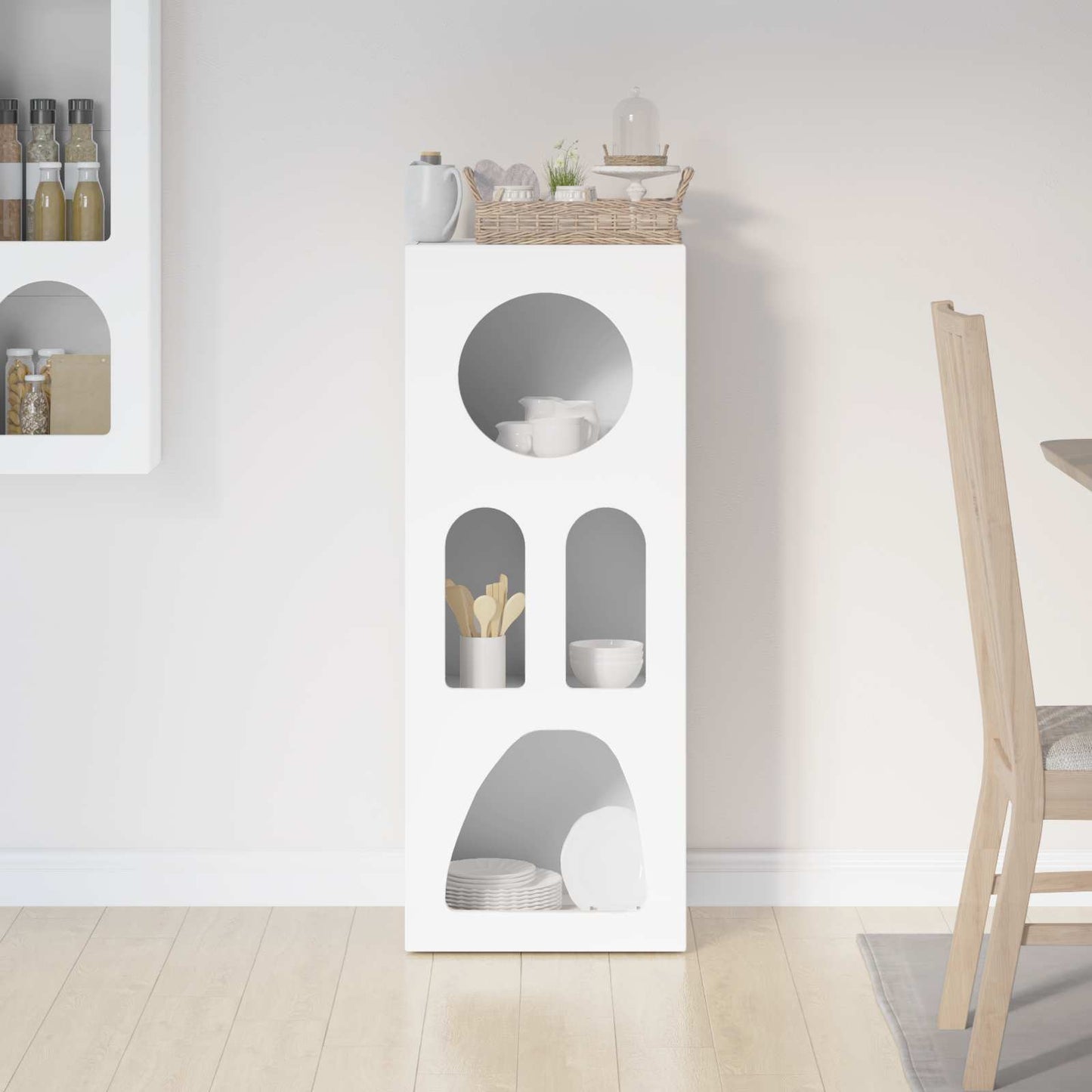 Dressoir Wit 40 x 35 x 100,5 cm Bewerkt hout is nu te koop bij PeponiXL, paradijselijk wonen!