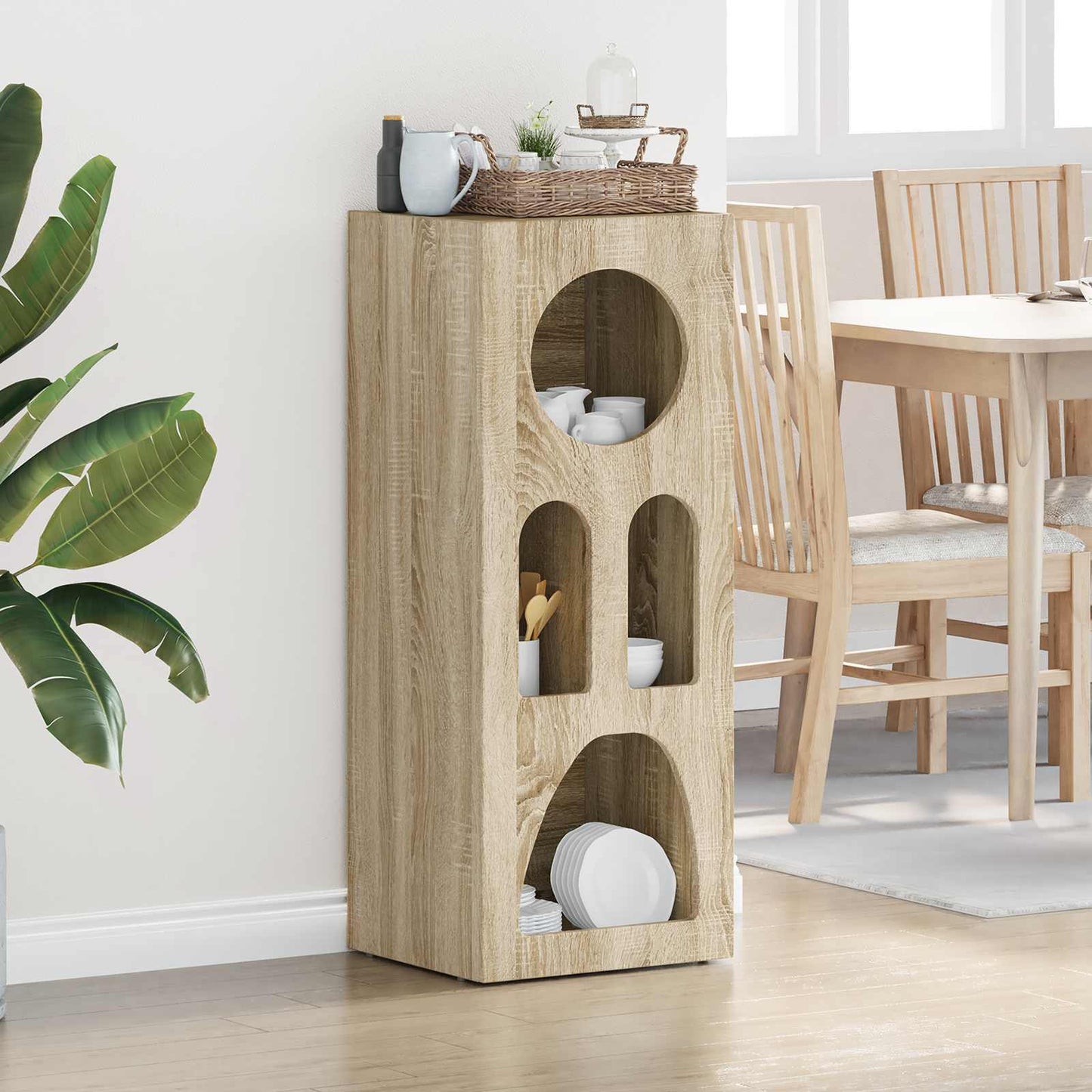 Dressoir Sonoma Eiken 40 x 35 x 100,5 cm Bewerkt hout is nu te koop bij PeponiXL, paradijselijk wonen!