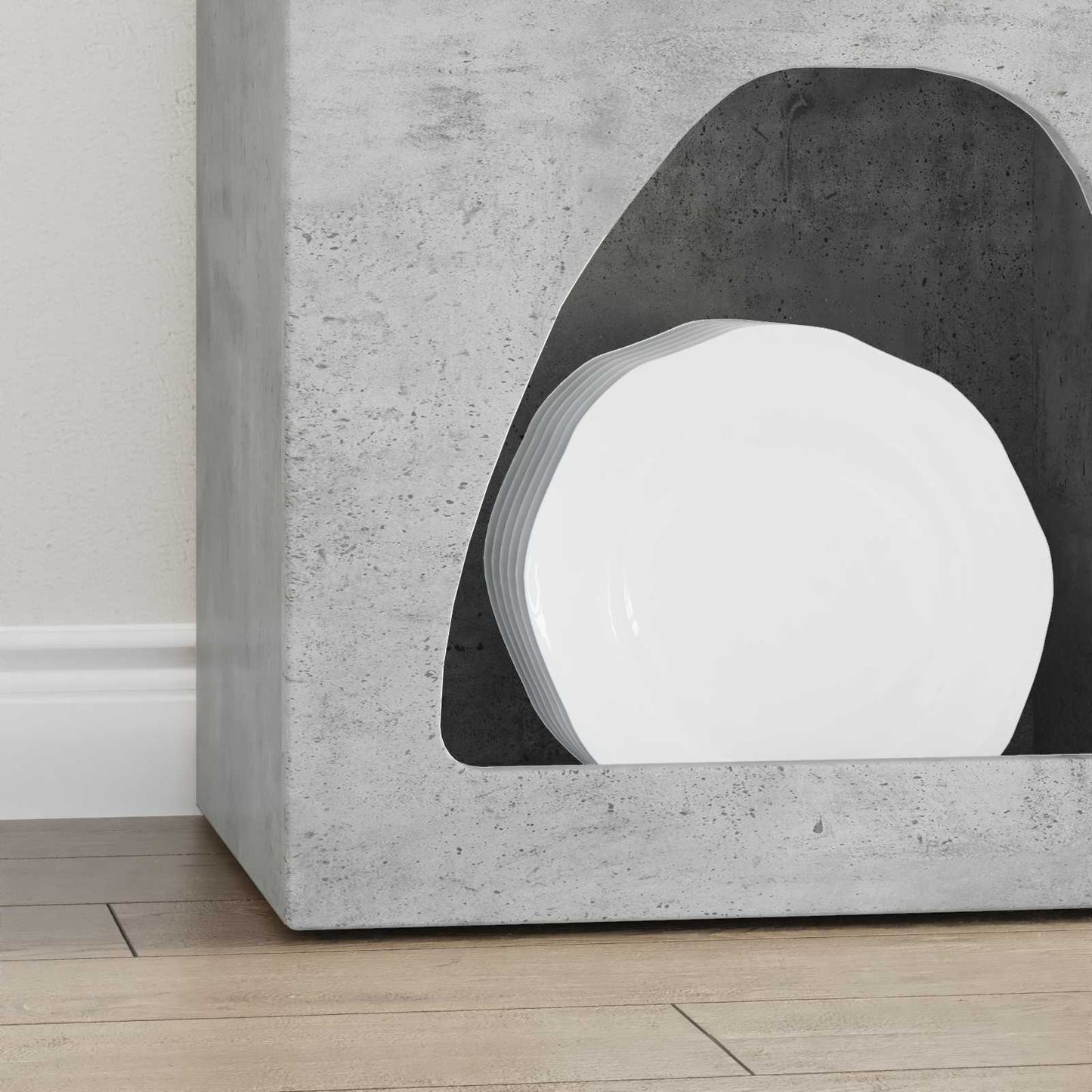 Dressoir Beton Grijs 40 x 35 x 100,5 cm Bewerkt hout is nu te koop bij PeponiXL, paradijselijk wonen!