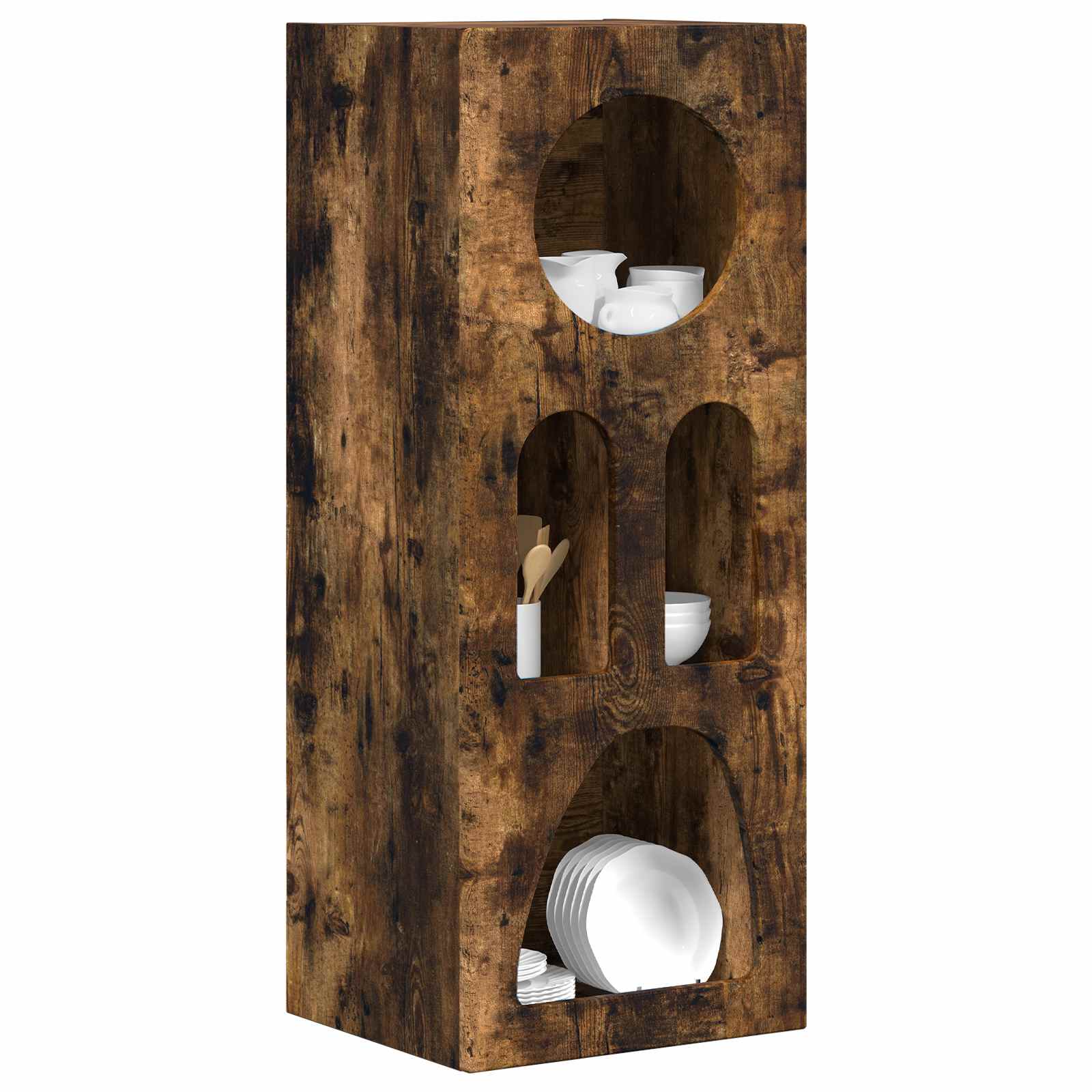 Dressoir Gerookt eiken 40 x 35 x 100,5 cm Bewerkt hout is nu te koop bij PeponiXL, paradijselijk wonen!