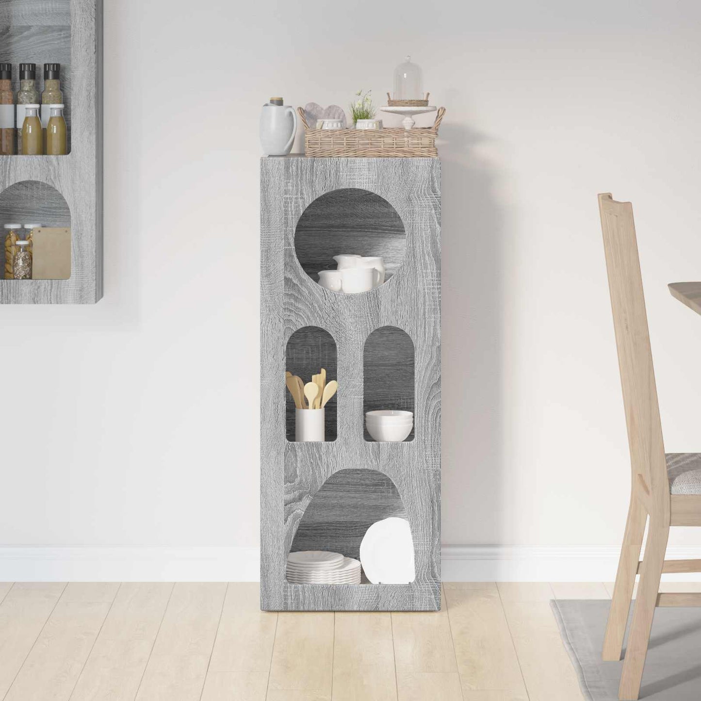 Dressoir Grijs Sonoma 40 x 35 x 100,5 cm Bewerkt hout is nu te koop bij PeponiXL, paradijselijk wonen!