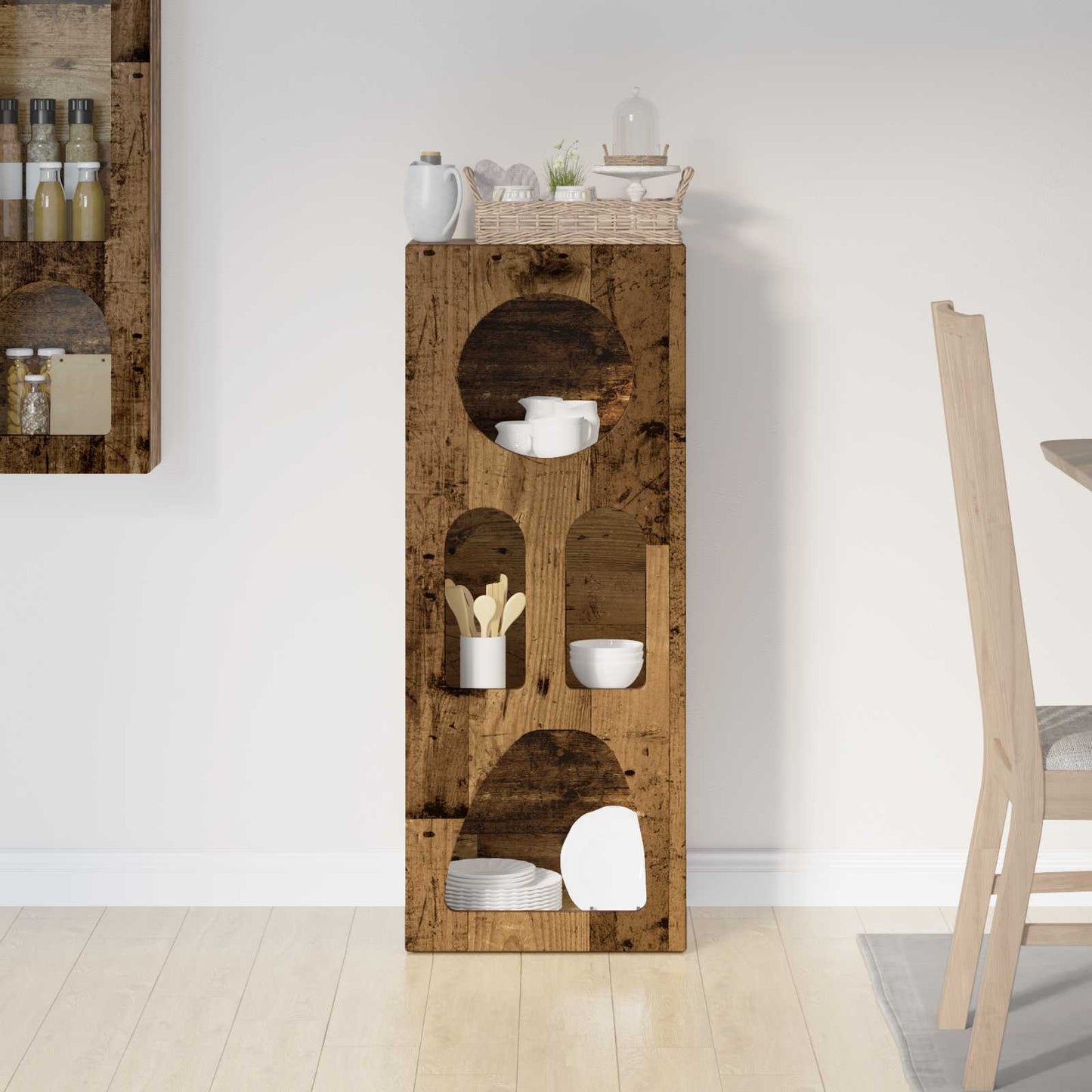 Dressoir Oudhout 40 x 35 x 100,5 cm Bewerkt hout is nu te koop bij PeponiXL, paradijselijk wonen!