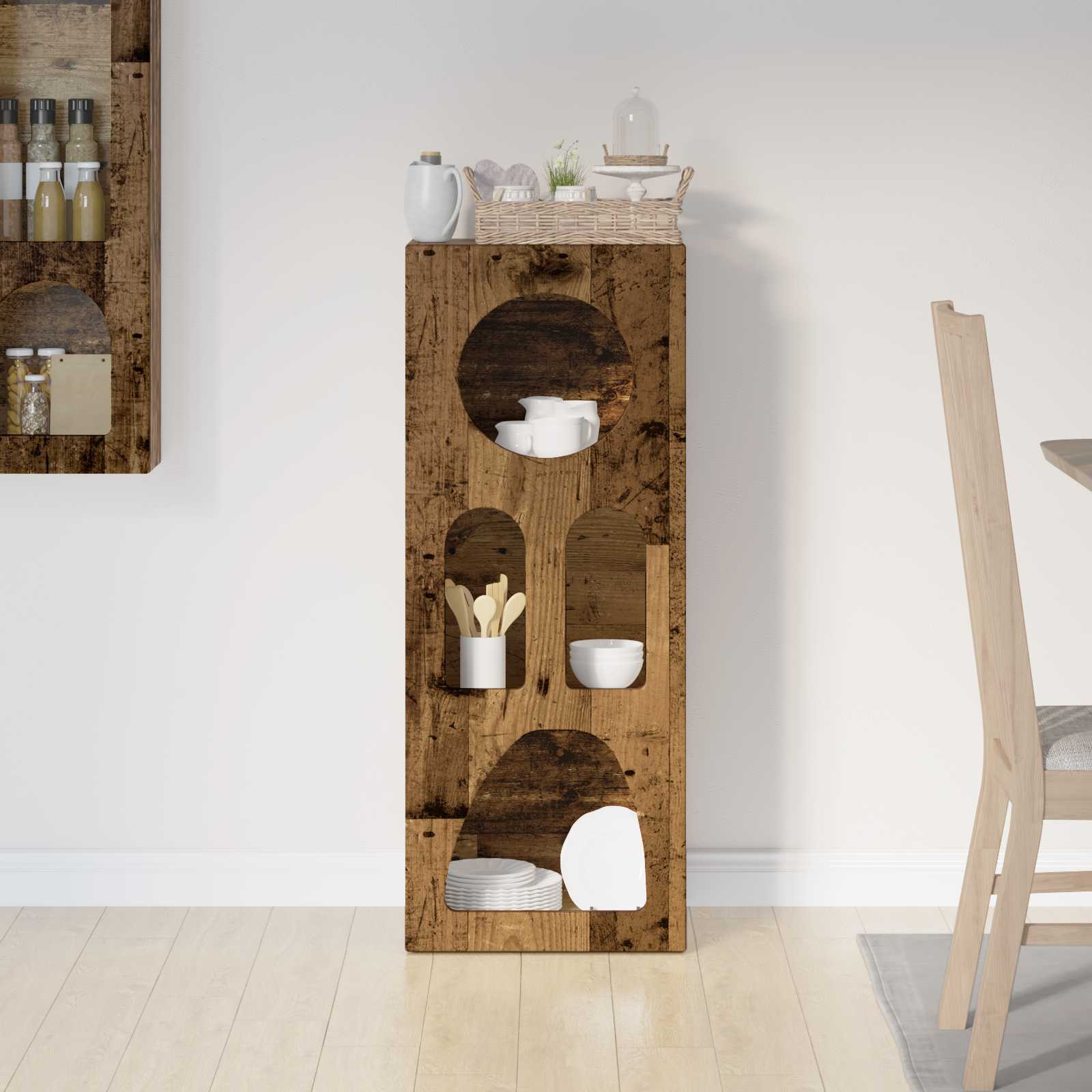 Dressoir Oudhout 40 x 35 x 100,5 cm Bewerkt hout is nu te koop bij PeponiXL, paradijselijk wonen!