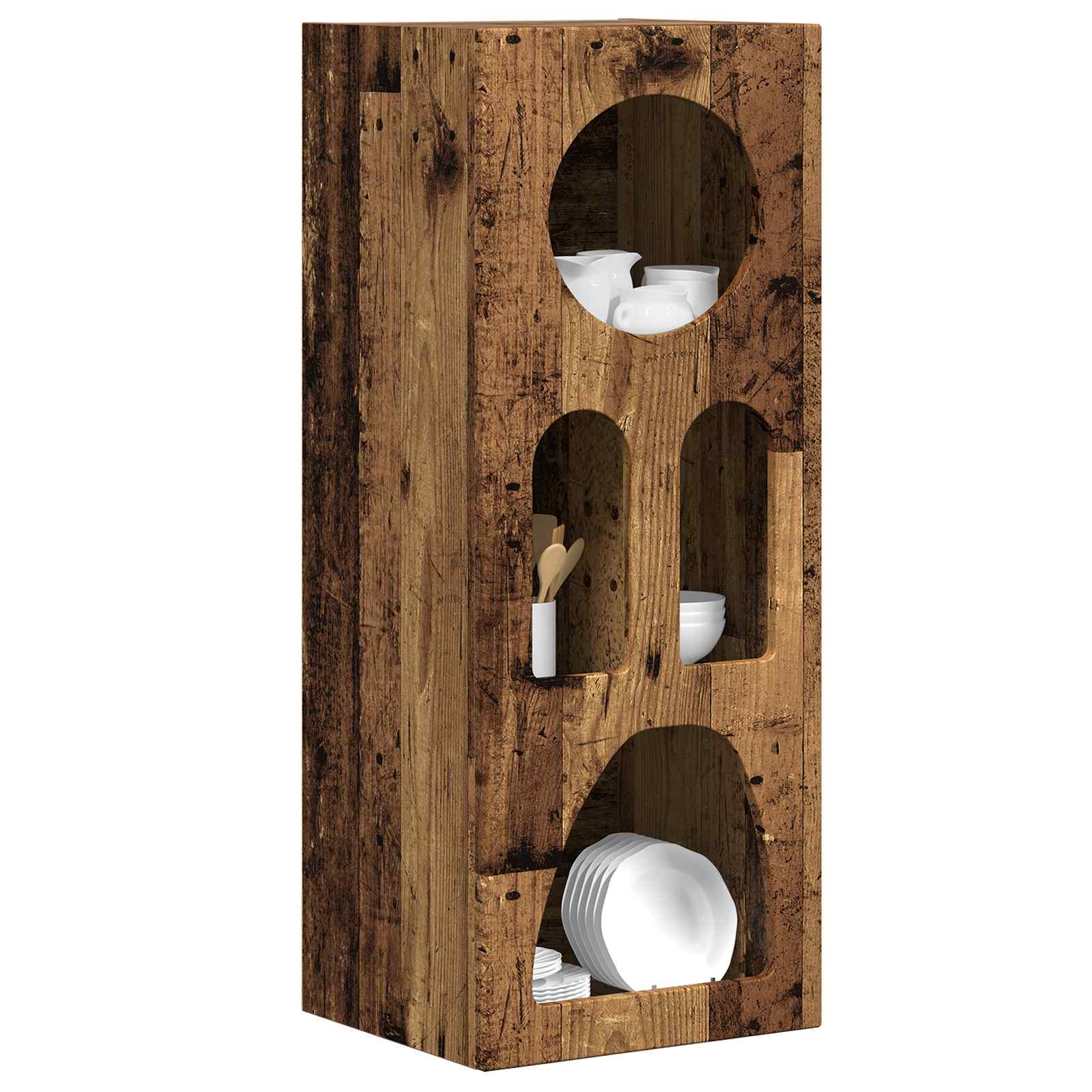 Dressoir Oudhout 40 x 35 x 100,5 cm Bewerkt hout is nu te koop bij PeponiXL, paradijselijk wonen!