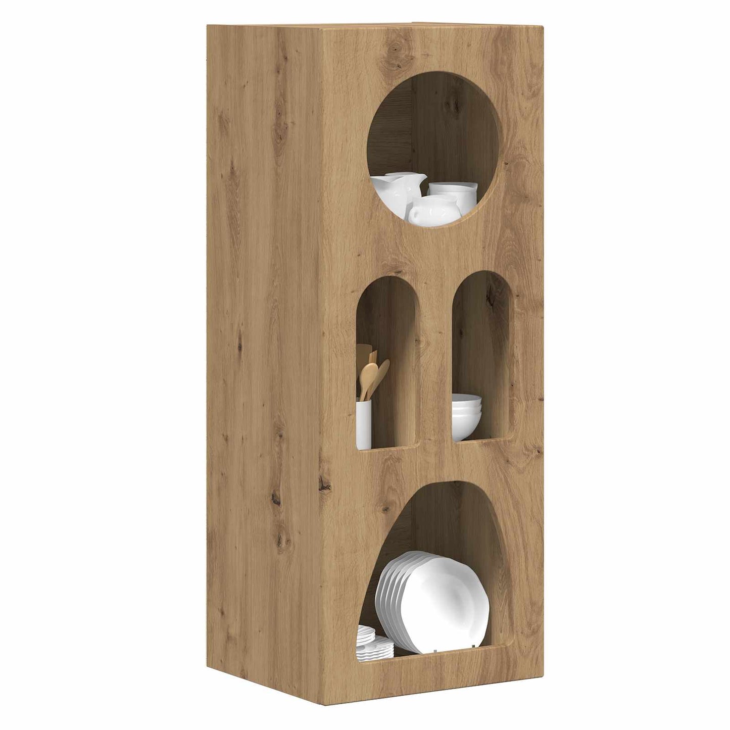 Dressoir Artisan Eiken 40 x 35 x 100,5 cm Bewerkt hout is nu te koop bij PeponiXL, paradijselijk wonen!