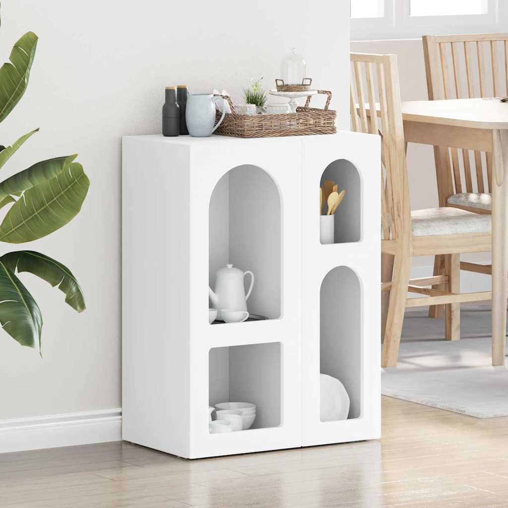 Dressoir Wit 59 x 35 x 80.5 cm Bewerkt hout is nu te koop bij PeponiXL, paradijselijk wonen!
