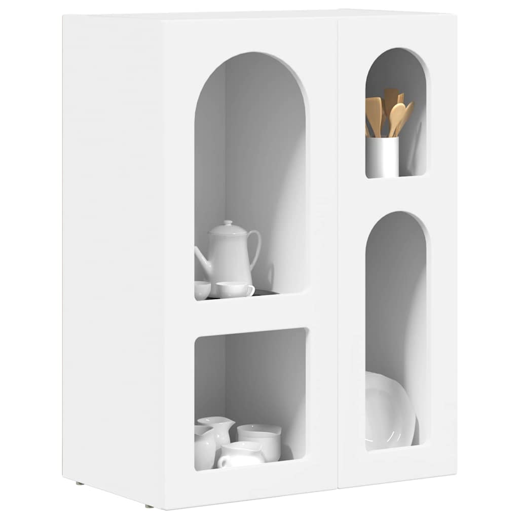 Dressoir Wit 59 x 35 x 80.5 cm Bewerkt hout is nu te koop bij PeponiXL, paradijselijk wonen!