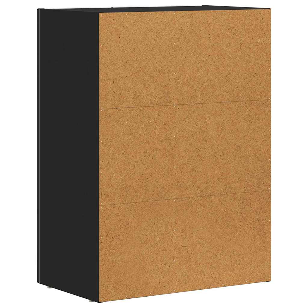 Dressoir Zwart 59 x 35 x 80.5 cm Bewerkt hout is nu te koop bij PeponiXL, paradijselijk wonen!