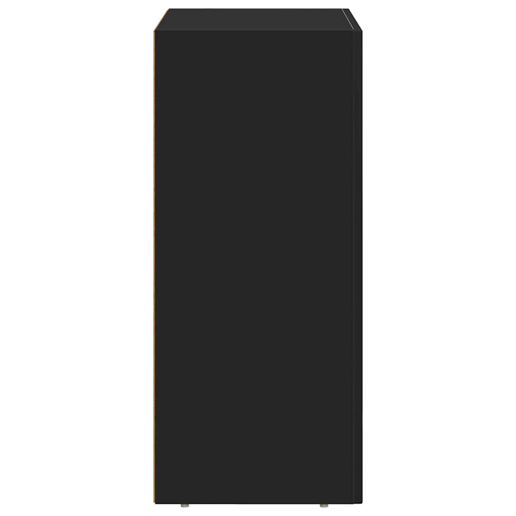 Dressoir Zwart 59 x 35 x 80.5 cm Bewerkt hout is nu te koop bij PeponiXL, paradijselijk wonen!