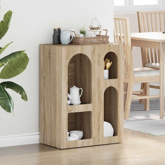 Dressoir Sonoma Eiken 59 x 35 x 80.5 cm Bewerkt hout is nu te koop bij PeponiXL, paradijselijk wonen!