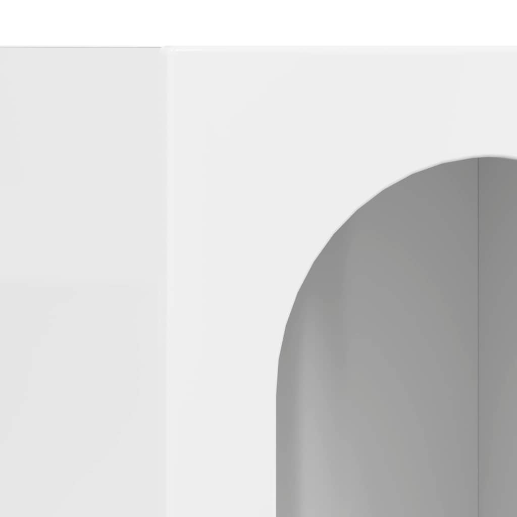 Dressoir Hoogglans wit 59 x 35 x 80.5 cm Bewerkt hout is nu te koop bij PeponiXL, paradijselijk wonen!