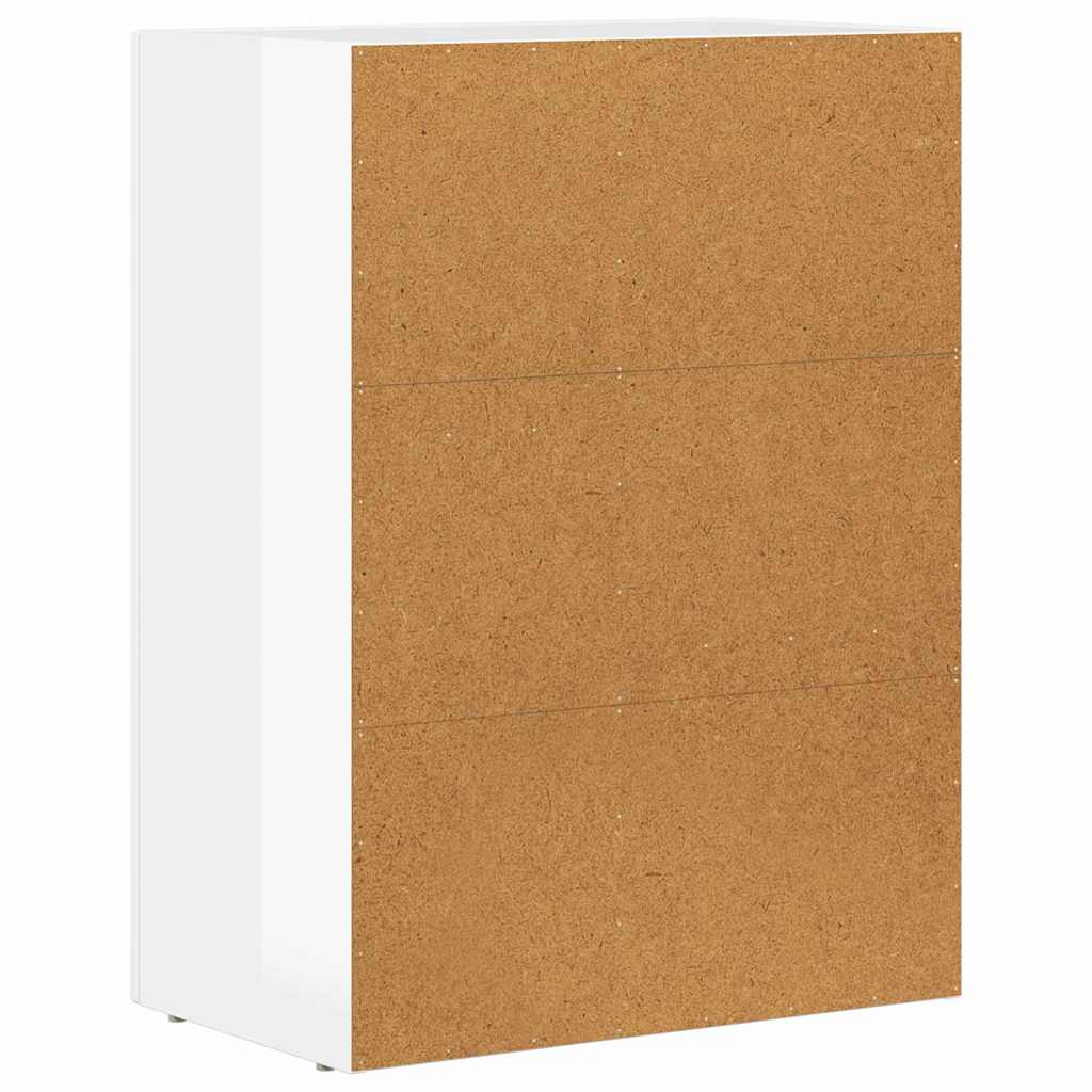 Dressoir Hoogglans wit 59 x 35 x 80.5 cm Bewerkt hout is nu te koop bij PeponiXL, paradijselijk wonen!