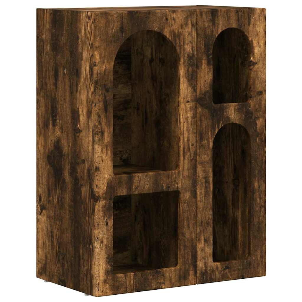 Dressoir Gerookt eiken 59 x 35 x 80.5 cm Bewerkt hout is nu te koop bij PeponiXL, paradijselijk wonen!