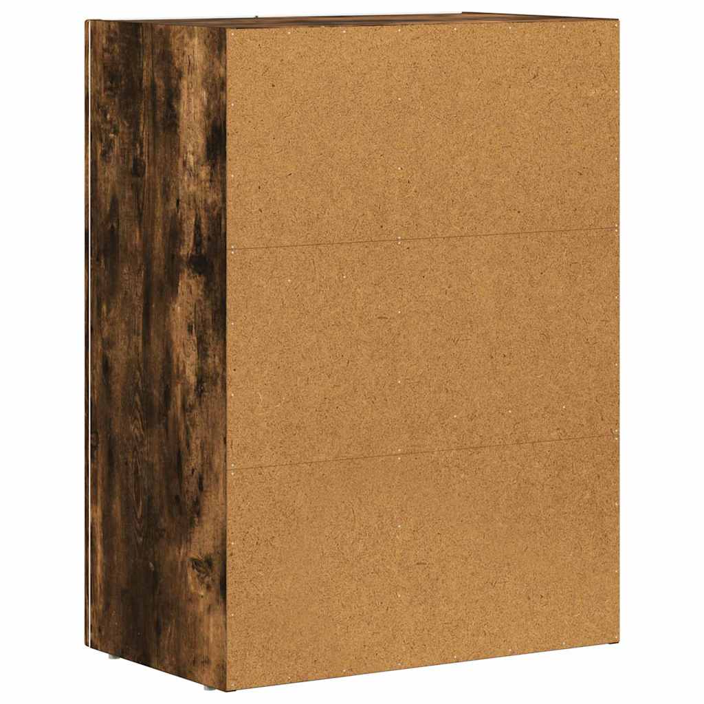 Dressoir Gerookt eiken 59 x 35 x 80.5 cm Bewerkt hout is nu te koop bij PeponiXL, paradijselijk wonen!