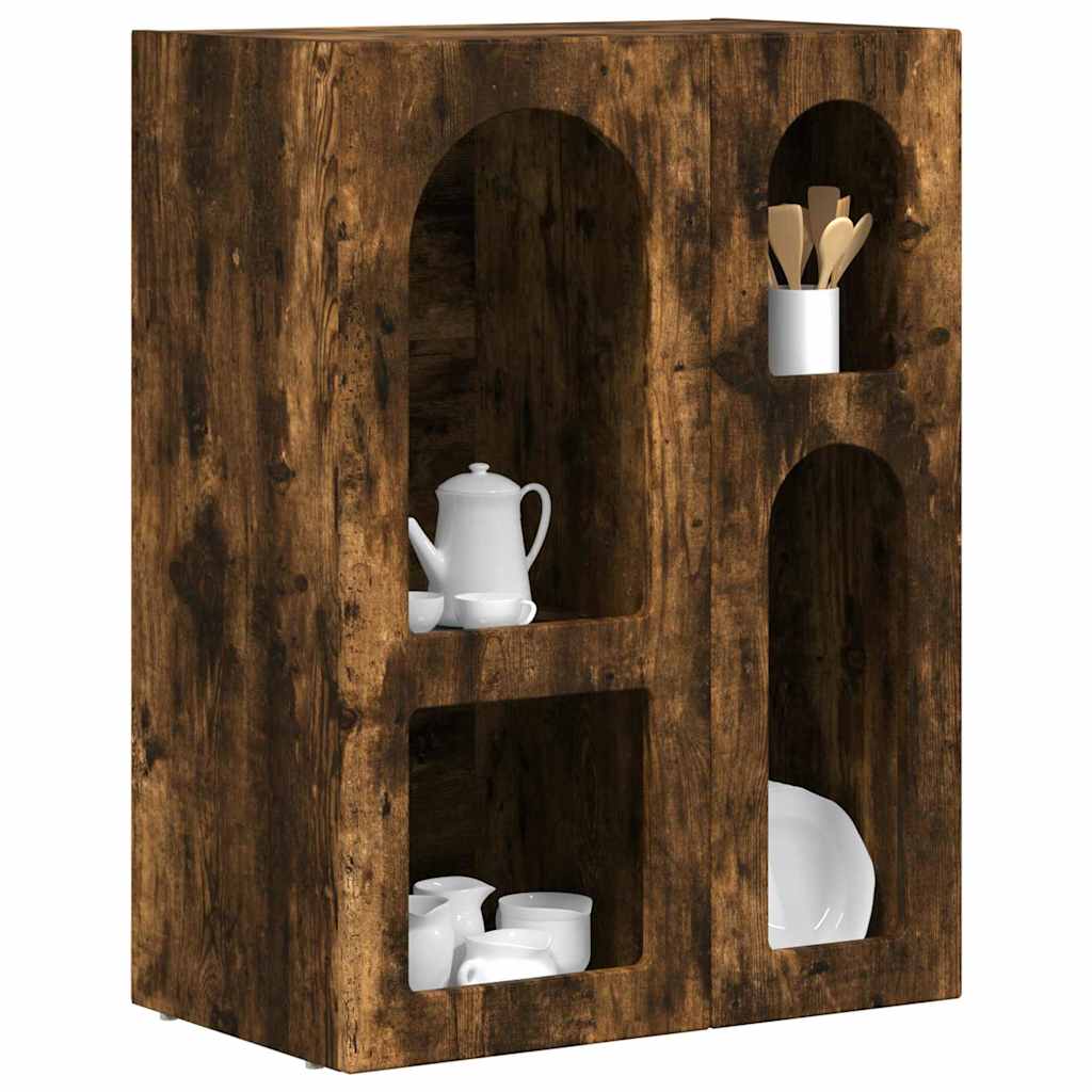 Dressoir Gerookt eiken 59 x 35 x 80.5 cm Bewerkt hout is nu te koop bij PeponiXL, paradijselijk wonen!