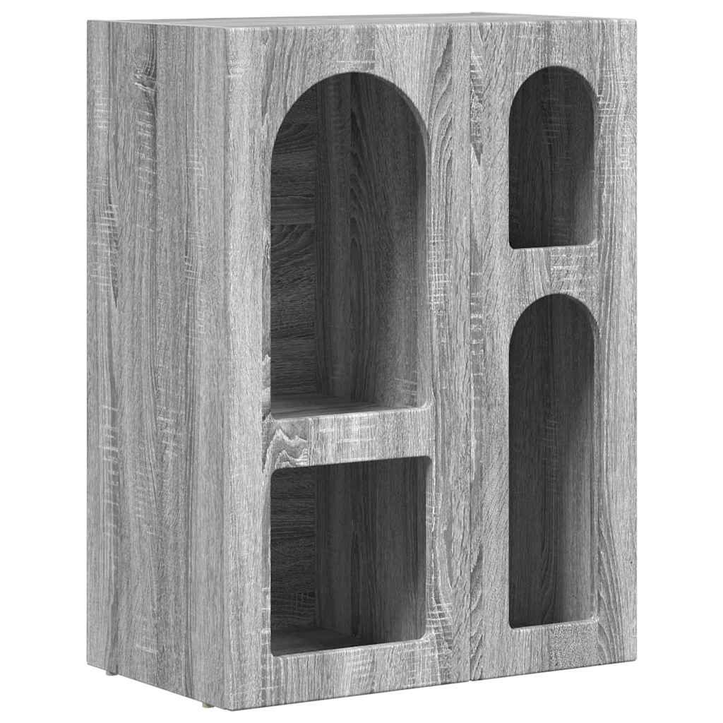 Dressoir Grijs Sonoma 59 x 35 x 80.5 cm Bewerkt hout is nu te koop bij PeponiXL, paradijselijk wonen!