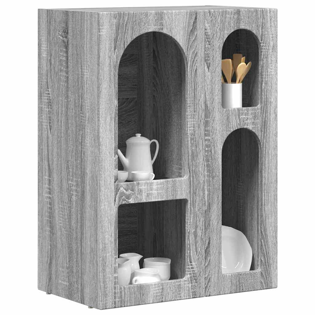 Dressoir Grijs Sonoma 59 x 35 x 80.5 cm Bewerkt hout is nu te koop bij PeponiXL, paradijselijk wonen!