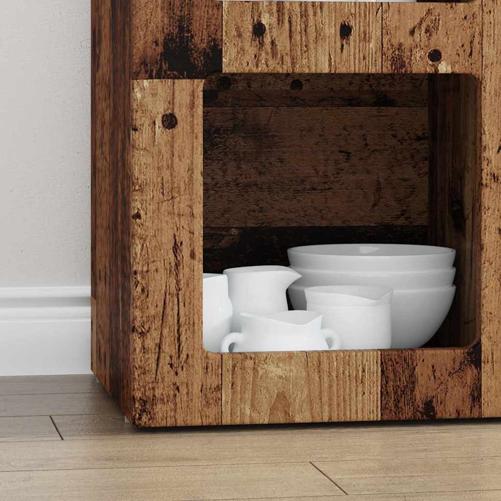 Dressoir Oudhout 59 x 35 x 80.5 cm Bewerkt hout is nu te koop bij PeponiXL, paradijselijk wonen!