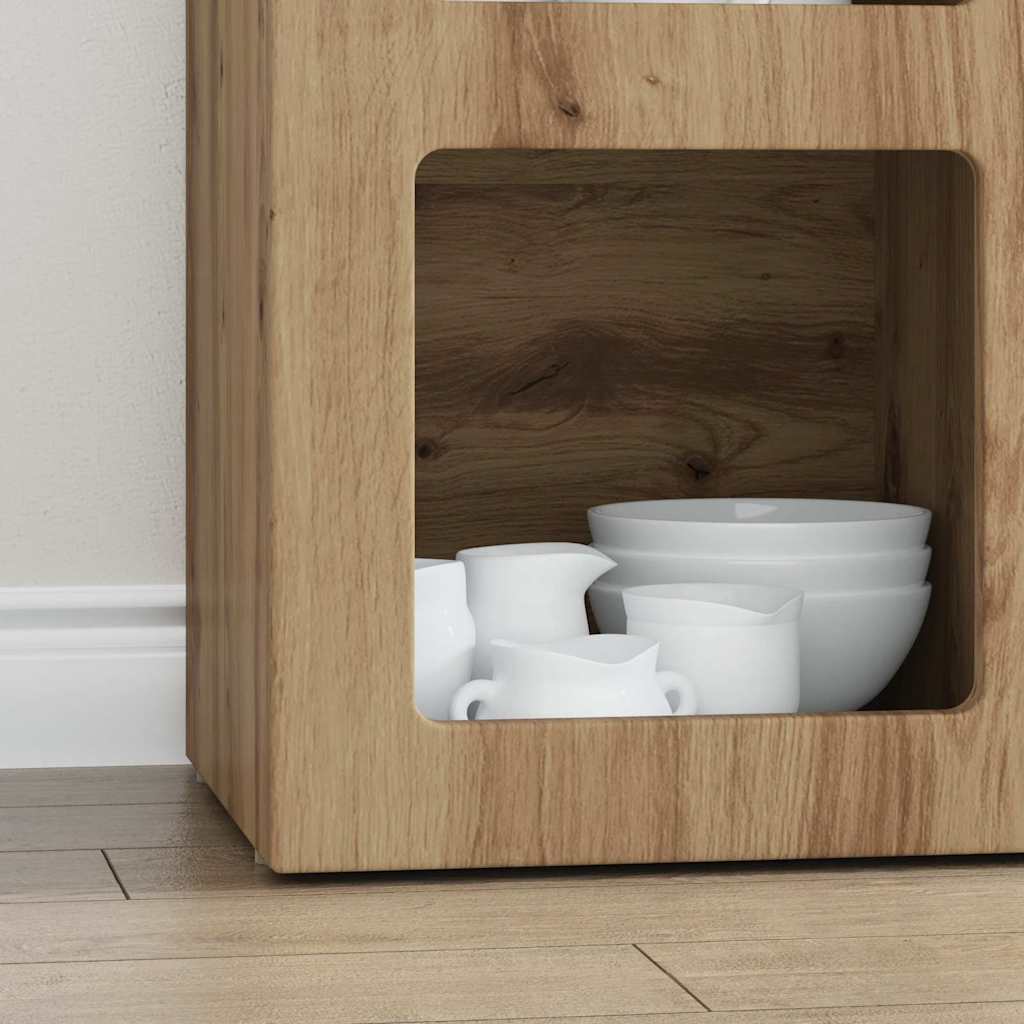 Dressoir Artisan Eiken 59 x 35 x 80.5 cm Bewerkt hout is nu te koop bij PeponiXL, paradijselijk wonen!