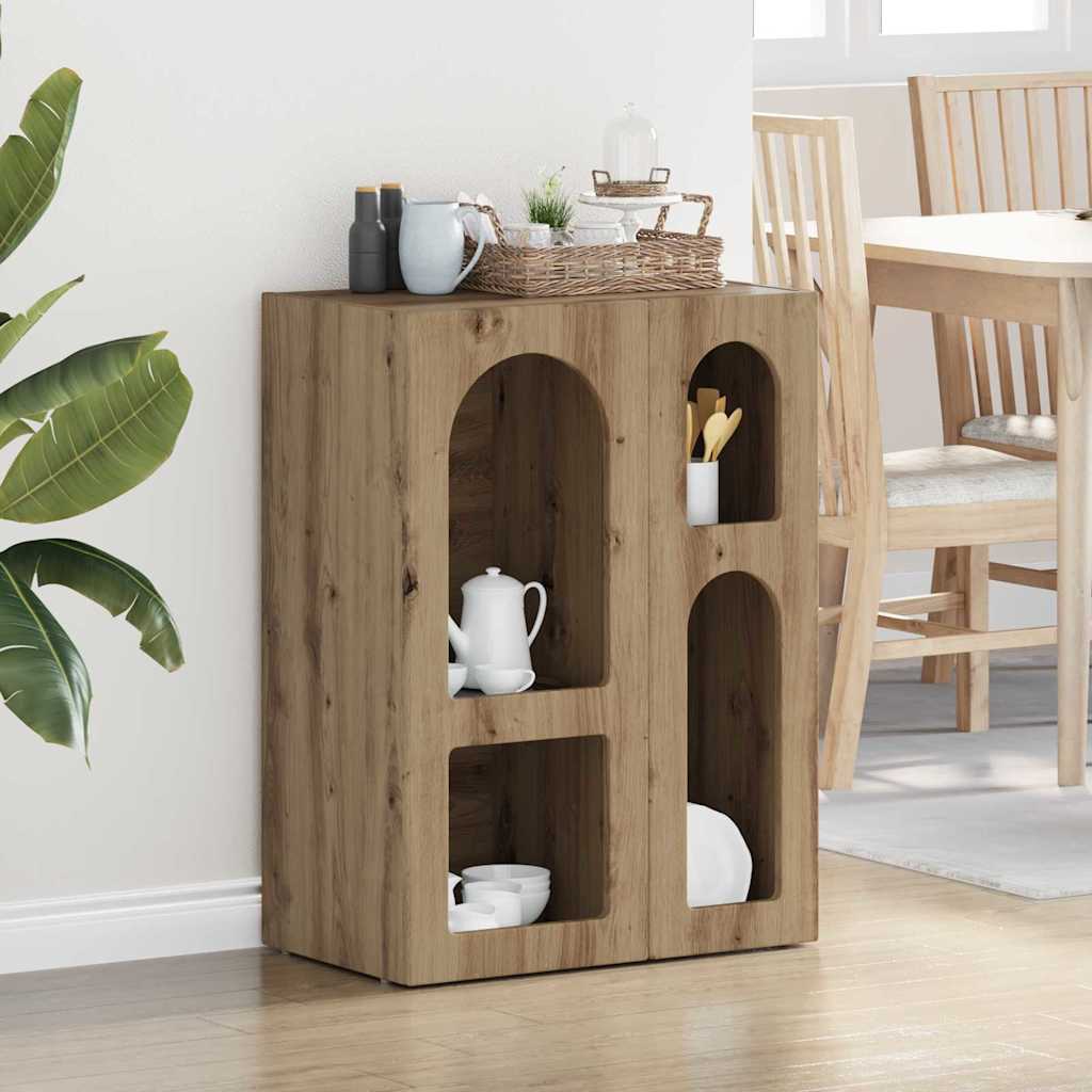 Dressoir Artisan Eiken 59 x 35 x 80.5 cm Bewerkt hout is nu te koop bij PeponiXL, paradijselijk wonen!