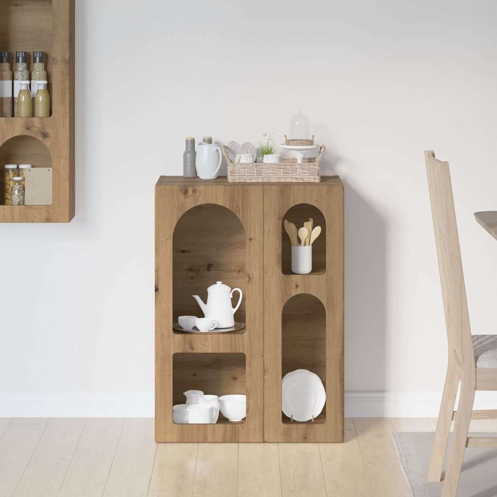 Dressoir Artisan Eiken 59 x 35 x 80.5 cm Bewerkt hout is nu te koop bij PeponiXL, paradijselijk wonen!