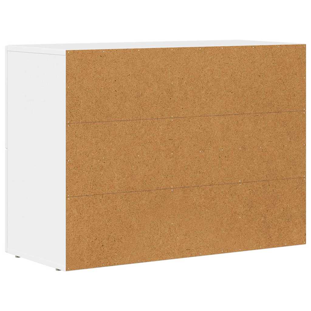 Dressoir Wit 80,5 x 35 x 59 cm Bewerkt hout is nu te koop bij PeponiXL, paradijselijk wonen!