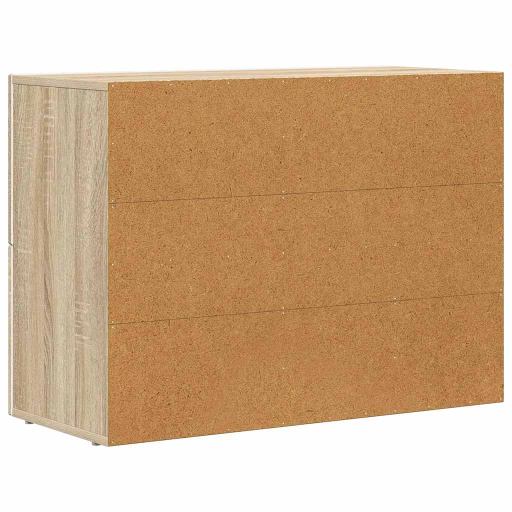 Dressoir Sonoma Eiken 80,5 x 35 x 59 cm Bewerkt hout is nu te koop bij PeponiXL, paradijselijk wonen!