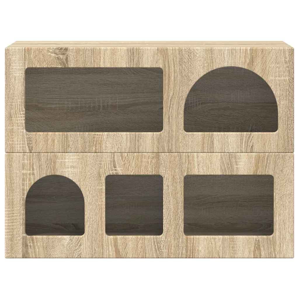 Dressoir Sonoma Eiken 80,5 x 35 x 59 cm Bewerkt hout is nu te koop bij PeponiXL, paradijselijk wonen!